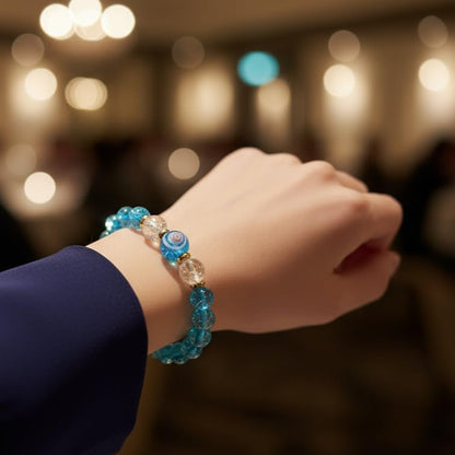 Handmade Glow-in-the-Dark Beaded Bracelet, Luminous Wrist Accessory, Fashion Bracelet for Women, Ideal Gift for Night Events, Parties & Birthdays