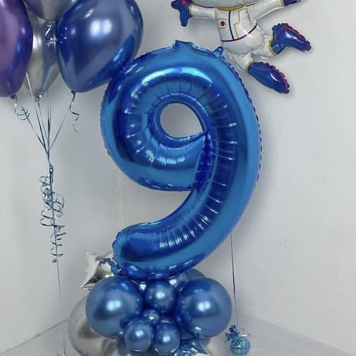 [20 Pcs] 16" Gold Foil Number Balloons (2 sets of 0-9) - Mylar Aluminum Hanging Decorations for Graduation, Birthday, Christmas & New Year's Eve Parties