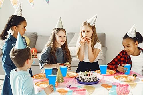 DecorRack 20 Party Cups 12 oz Disposable Plastic Cups for Birthday Party Bachelorette Camping Indoor Outdoor Events Beverage Drinking Cups (Black, 20)