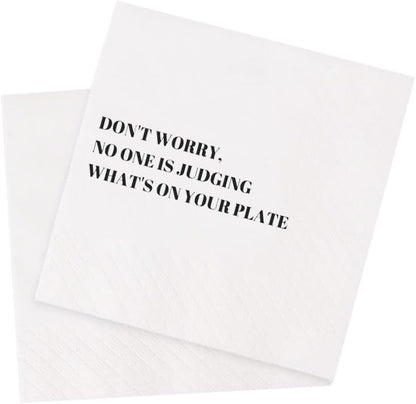 Funny Cocktail Napkins 100Pcs Funny Quotes Saying Disposable Paper Party Napkins 4.5 x 4.5 Two-ply (I Feel Sorry For People Who Don’t Know Us Napkins)