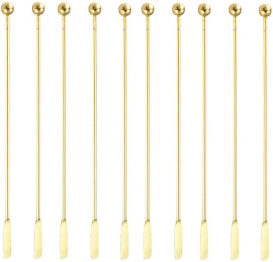 5 pcs Stainless Steel Coffee Beverage Stir Sticks Cocktail Stirrers Drink Swizzle Stick 7.4" Swizzle Stick Picks Tools