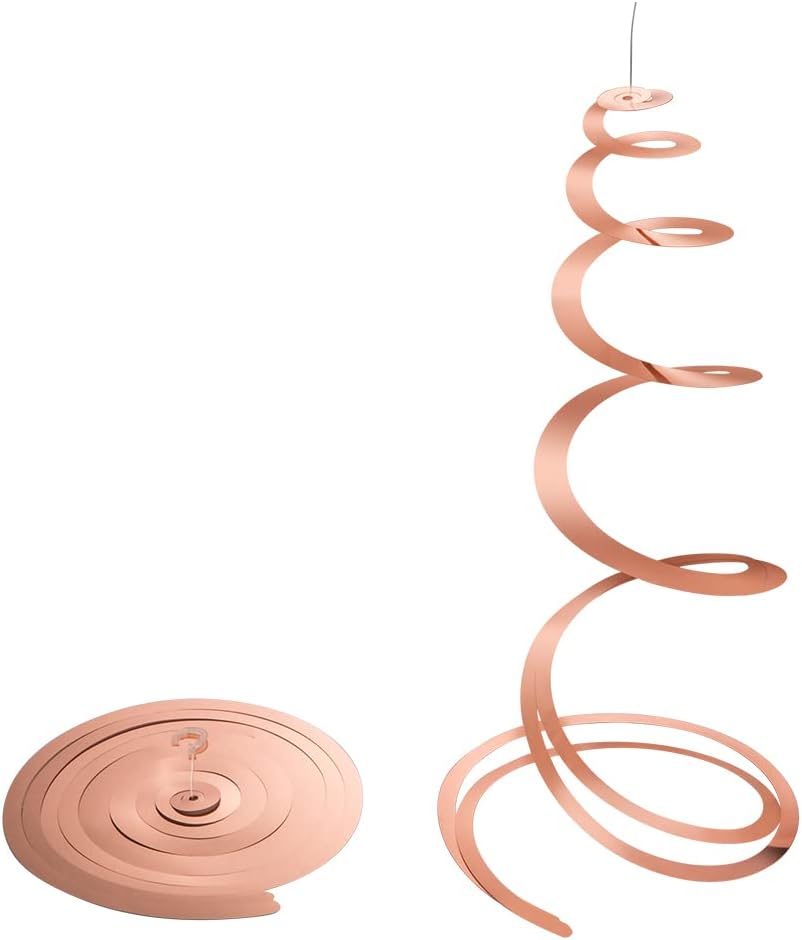 Gold Hanging Swirl Decorations Plastic Streamers Foil Swirls Ceiling Decorations Wedding Baby Shower Birthday Party Decorations, Pack of 30