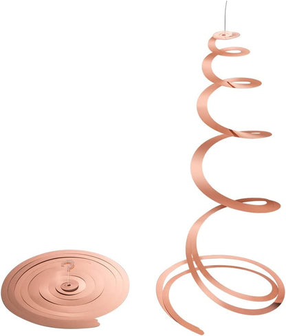 Gold Hanging Swirl Decorations Plastic Streamers Foil Swirls Ceiling Decorations Wedding Baby Shower Birthday Party Decorations, Pack of 30