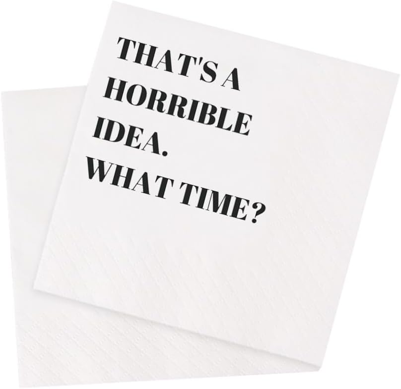 Funny Cocktail Napkins 100Pcs Funny Quotes Saying Disposable Paper Party Napkins 4.5 x 4.5 Two-ply (I Feel Sorry For People Who Don’t Know Us Napkins)