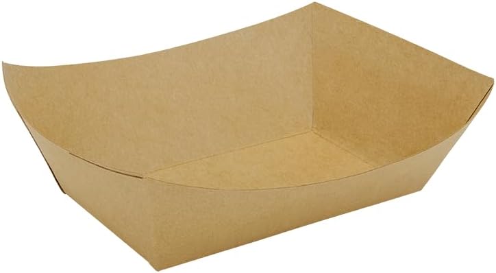 Karat Paper Food Trays Disposable [2 LB - 1,000 ct] Sturdy Food Boats, Leak Resistant | Ideal for Snacks, Nachos and Finger Foods