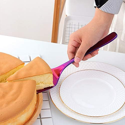 Wedding Cake Knife Server Set, 304 Stainless Steel Spatula Baking Tool Cake Shovel Butter Knives For Pie/Pizza/Cheese (Gold)