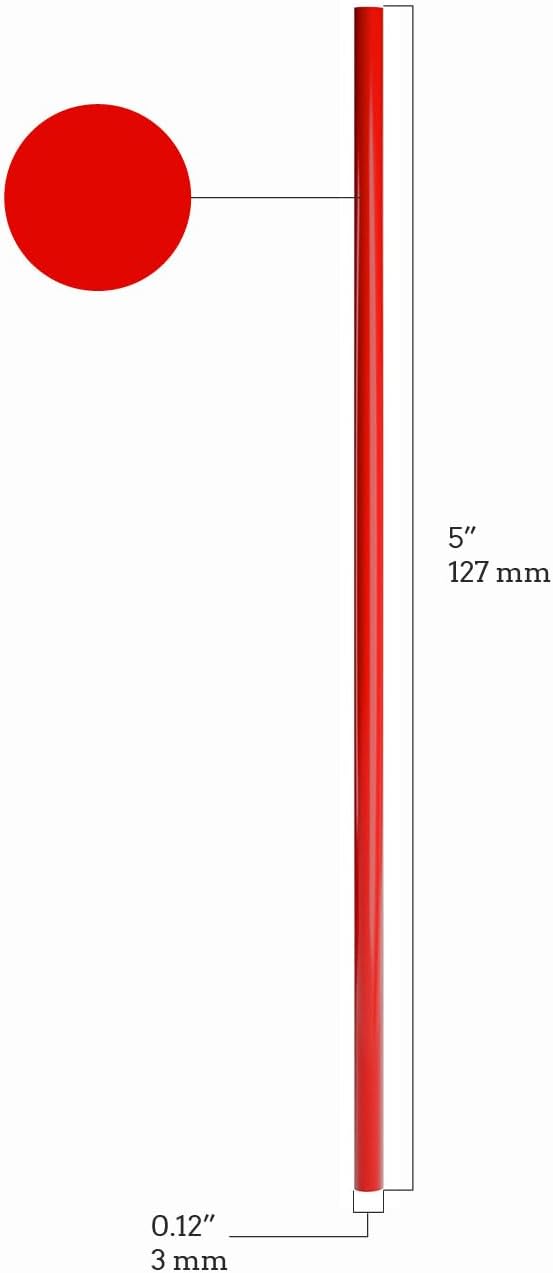 Disposable Plastic Coffee Stirrer Straw - 5 Inch Sip Stir Stick (1000, Neon)