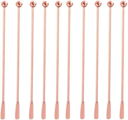 5 pcs Stainless Steel Coffee Beverage Stir Sticks Cocktail Stirrers Drink Swizzle Stick 7.4" Swizzle Stick Picks Tools