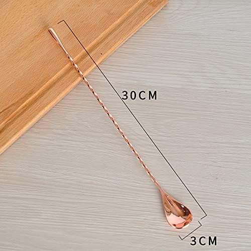 2 Pcs 12 Inch Bar Mixing Spoon Cocktail Spoon Stainless Steel Bar Long Spoon With Spiral Pattern