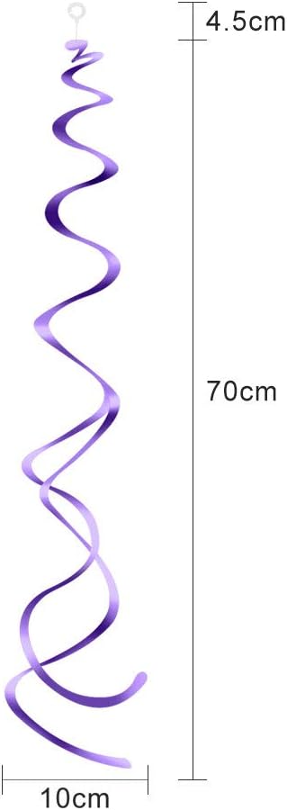 Easy Hang Spiral Ceiling Decorations - 12 Pack with Hooks, 74cm PVC Swirls for Instant Birthday, Wedding & Party Decor, Tool-Free Setup