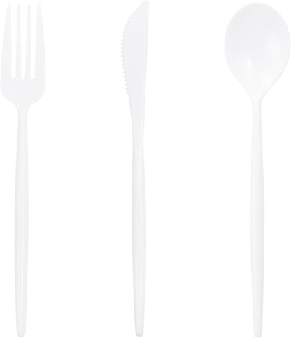 Supernal 180pcs Black Plastic Silverware Set - Heavy Duty Disposable Utensils (60 Forks, 60 Knives, 60 Spoons) - Elegant Black Cutlery for Parties, Weddings & BBQ