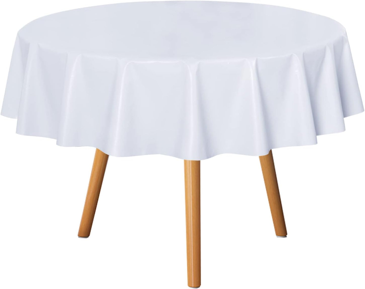 sancua Clear Plastic 100% Waterproof Tablecloth - 54 x 78 Inch - Vinyl PVC Rectangle Table Cloth Protector Oil Spill Proof Wipe Clean Table Cover for Dining Tables, Parties & Camping, Crystal Clear