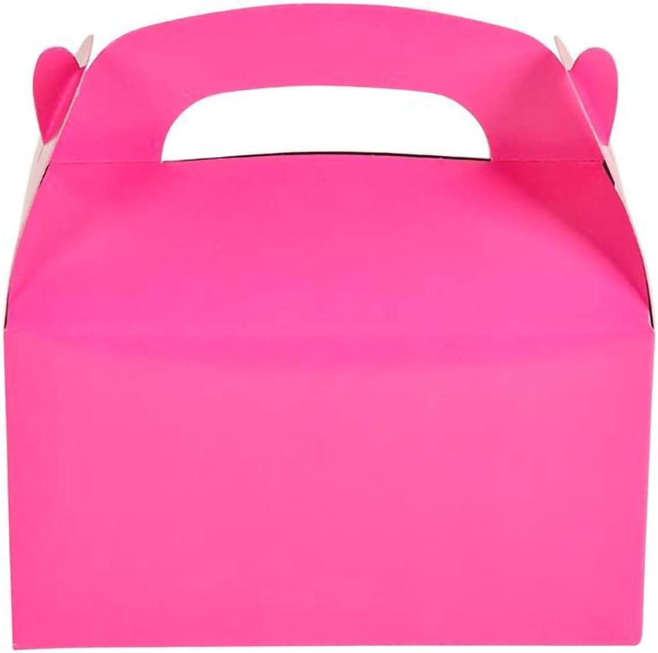 The Dreidel Company Gable Treat Boxes, Party Favors, 6.25" x 3.5" x 3.5" Inch Box, 25-Pack (Assorted)