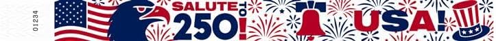 500 WristCo Red Stars Tyvek Wristbands for Events - Comfortable Tear Resistant Paper Bracelets ID Wrist Bands for Concerts Festivals Admission Party Identification Tours