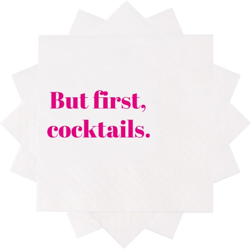 Funny Cocktail Napkins 100Pcs Funny Quotes Saying Disposable Paper Party Napkins 4.5 x 4.5 Two-ply (I Feel Sorry For People Who Don’t Know Us Napkins)