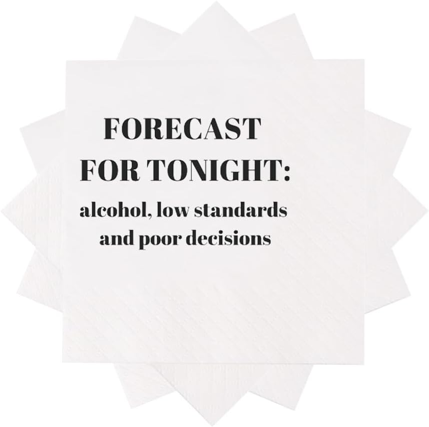 Funny Cocktail Napkins 100Pcs Funny Quotes Saying Disposable Paper Party Napkins 4.5 x 4.5 Two-ply (I Feel Sorry For People Who Don’t Know Us Napkins)