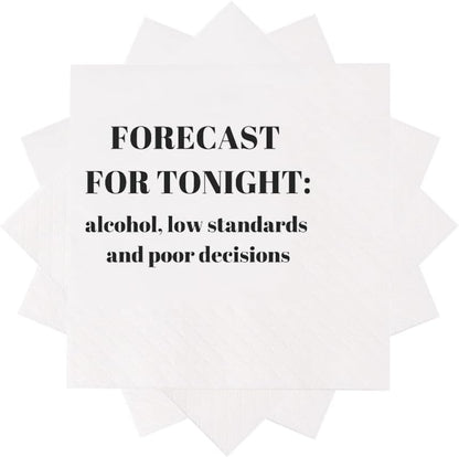Funny Cocktail Napkins 100Pcs Funny Quotes Saying Disposable Paper Party Napkins 4.5 x 4.5 Two-ply (I Feel Sorry For People Who Don’t Know Us Napkins)
