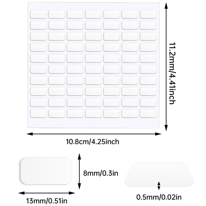 JANYUN 140 Pieces Adhesive Dots,Removable Round Putty Clear Tack No Trace Small Tape Stickers for Wall Hanging Festival Poster Office Party Decoration Picture Crafts