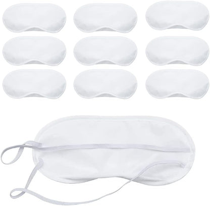 AKOAK 10 Pieces Game Party Sleep Travel Eye Mask, Lightweight Shading Eye Protection Rest Eye Mask, with Nose Pad and Adjustable Strap, Unisex (Pink)