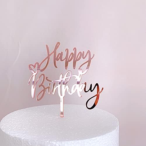 DIY Happy birthday Cake Topper Black Acrylic