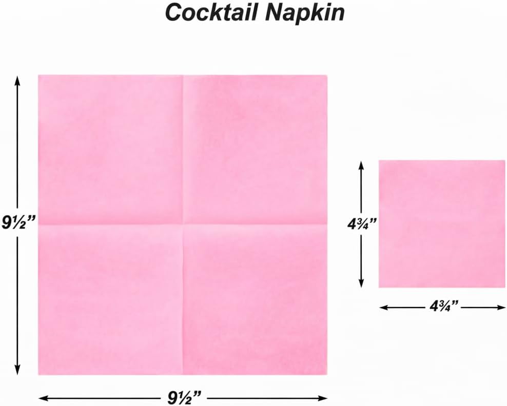 AH AMERICAN HOMESTEAD Cocktail Napkins-Disposable Beverage/Bar Napkins-White Linen-Like Square Napkins-Eco-Friendly & Compostable-Everyday Use, Party or Wedding 4.75inch x 4.75inch (100 Count, White)