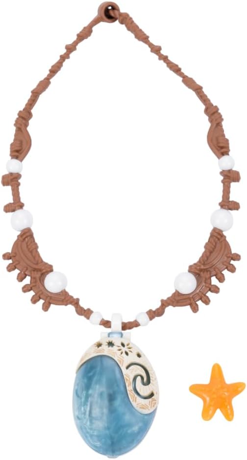 Disney Moana 2 Moana's Necklace Magical Sea Shell Star Light-Up Necklace for Girls Role Play and Dress Up, Officially Licensed by Disney, Great Birthday & Holiday Gift