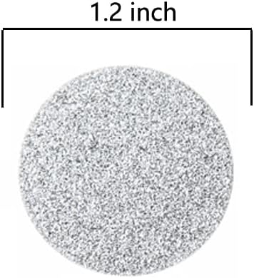 Glitter Paper Circle Dots Confetti Wedding Birthday Theme Party Table Decoration Glitter Silver, Black and White, 1.2 inch, 200pc