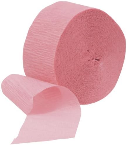 Unique Industries Crepe Paper Streamer, 81ft, Pastel Pink