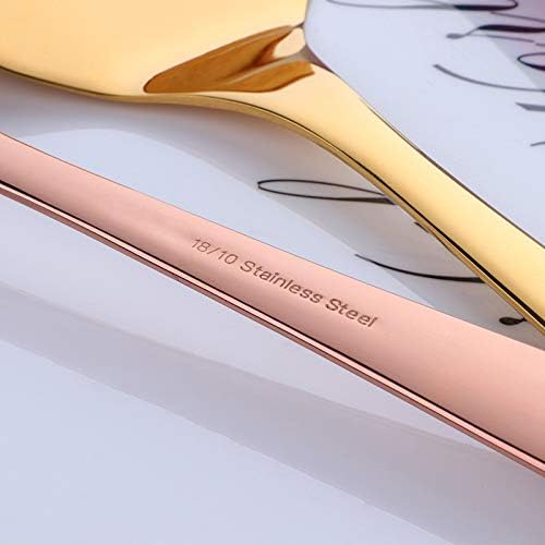 Wedding Cake Knife Server Set, 304 Stainless Steel Spatula Baking Tool Cake Shovel Butter Knives For Pie/Pizza/Cheese (Gold)