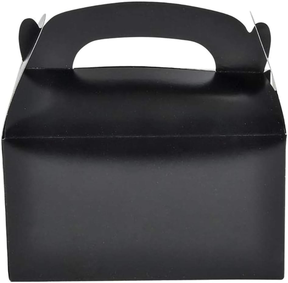 The Dreidel Company Gable Treat Boxes, Party Favors, 6.25" x 3.5" x 3.5" Inch Box, 25-Pack (Assorted)