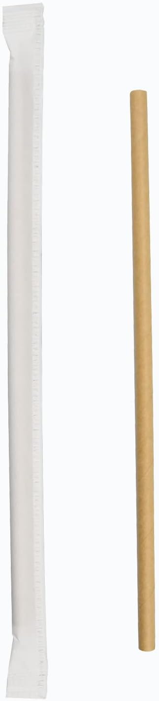 Black Paper Straws 1000 Count - 7.75" x 0.24", 100% Biodegradable & Compostable, Disposable Drinking Straws Bulk - Cocktail, Bars, Restaurants