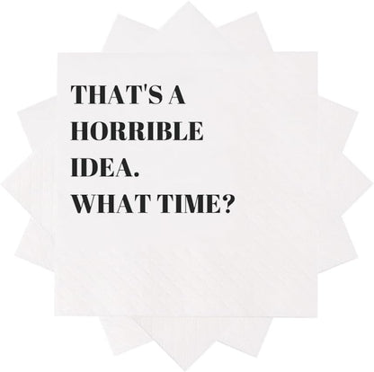 Funny Cocktail Napkins 100Pcs Funny Quotes Saying Disposable Paper Party Napkins 4.5 x 4.5 Two-ply (I Feel Sorry For People Who Don’t Know Us Napkins)