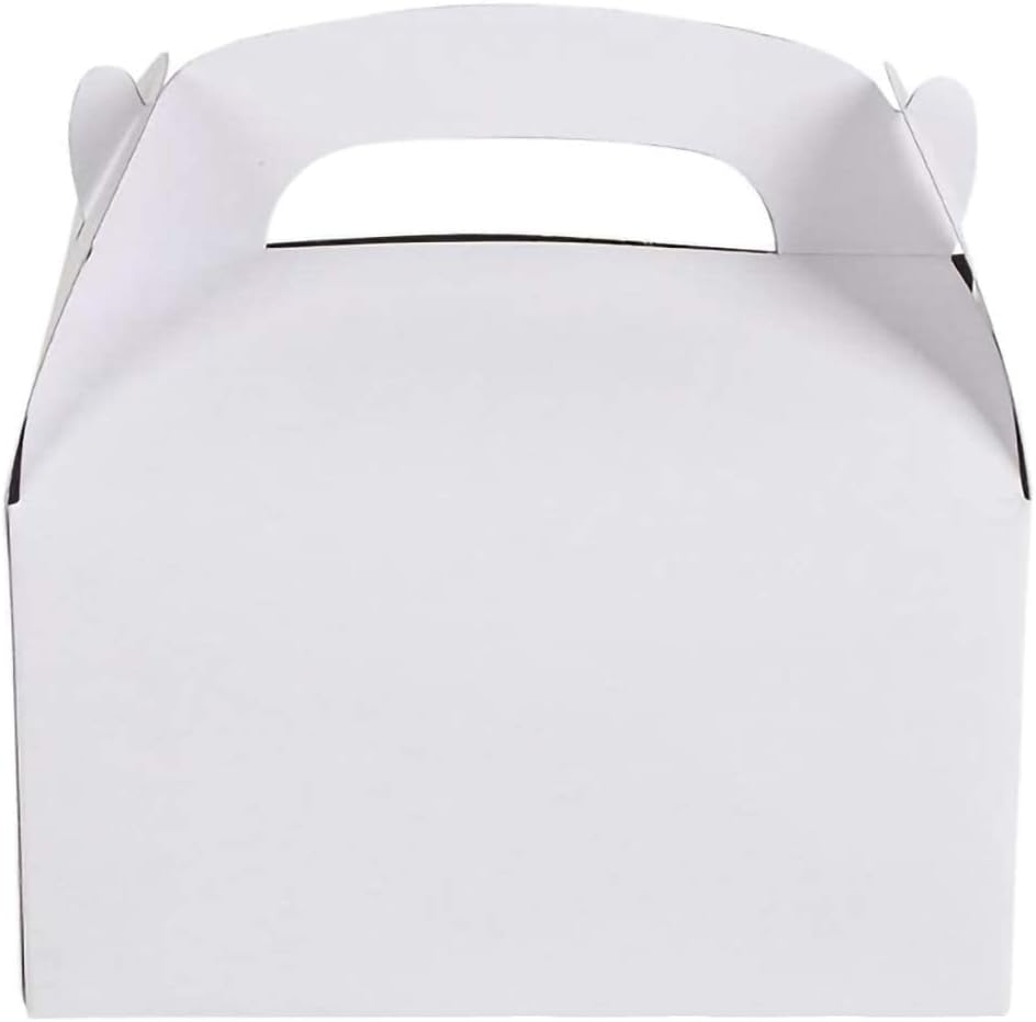 The Dreidel Company Gable Treat Boxes, Party Favors, 6.25" x 3.5" x 3.5" Inch Box, 25-Pack (Assorted)