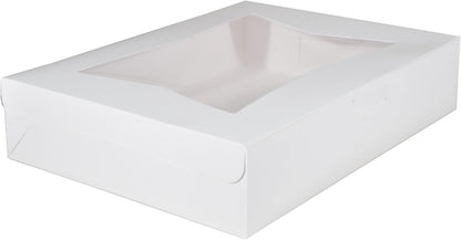Southern Champion Tray 1029 Premium Clay Coated Kraft Paperboard White Non-Window Sheet Cake and Utility Box, 19" Length x 14" Width x 4" Height, 1/2 Sheet (Case of 50)
