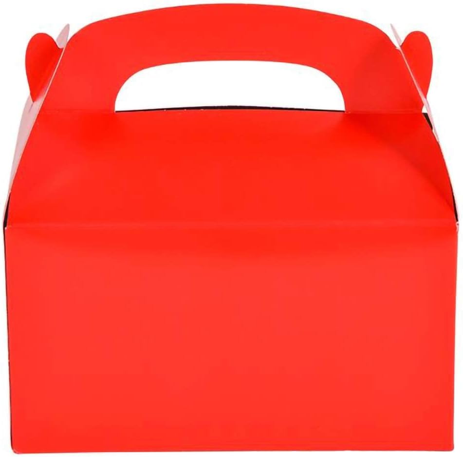 The Dreidel Company 12-Pack Black Gable Treat Boxes, Goodies Favor Box for Kids Birthday, Candy Boxes Party Favors, Weddings Events, Baby Shower, 6.25" x 3.5" x 3.5" Inch