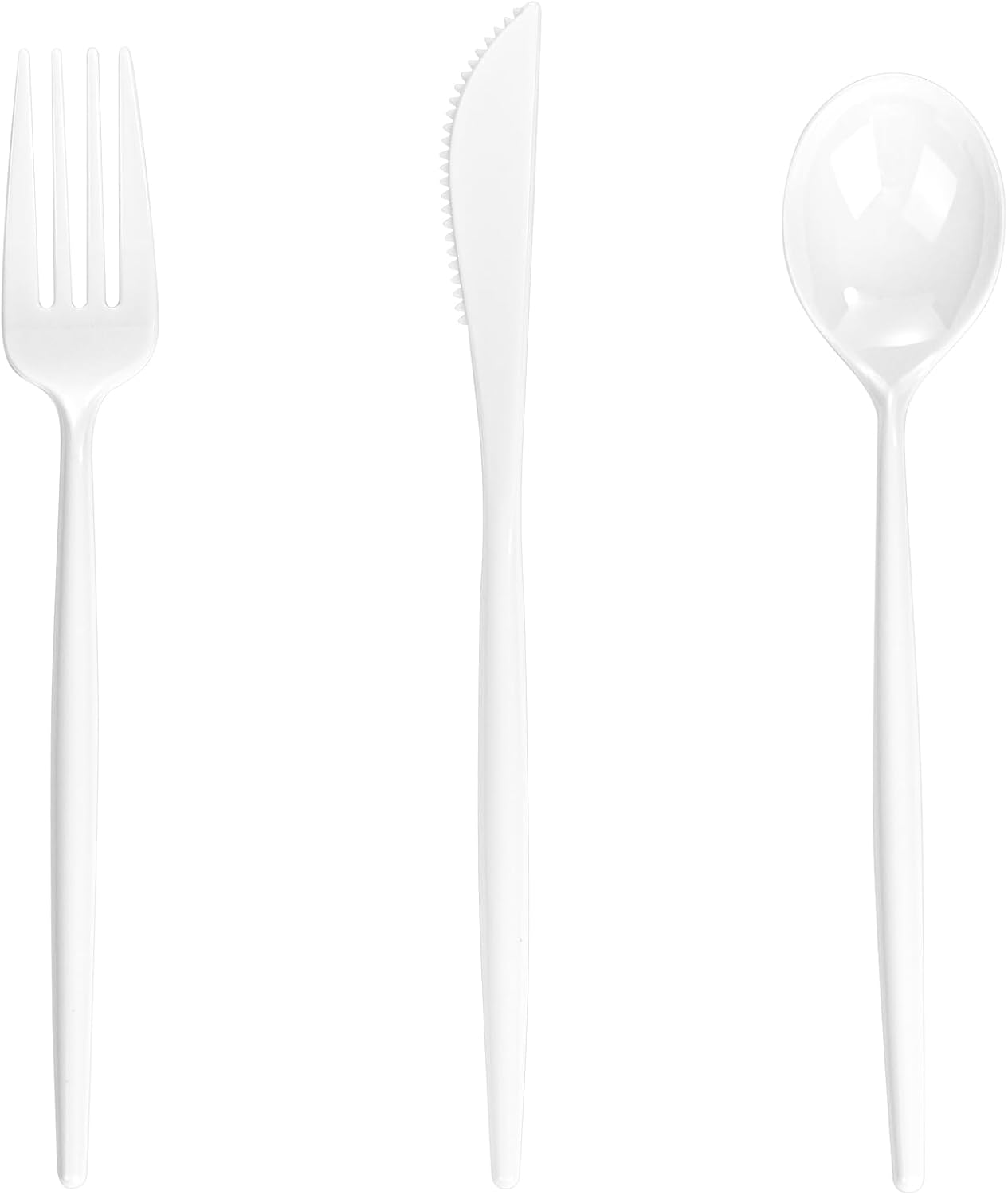 Supernal 180pcs Black Plastic Silverware Set - Heavy Duty Disposable Utensils (60 Forks, 60 Knives, 60 Spoons) - Elegant Black Cutlery for Parties, Weddings & BBQ