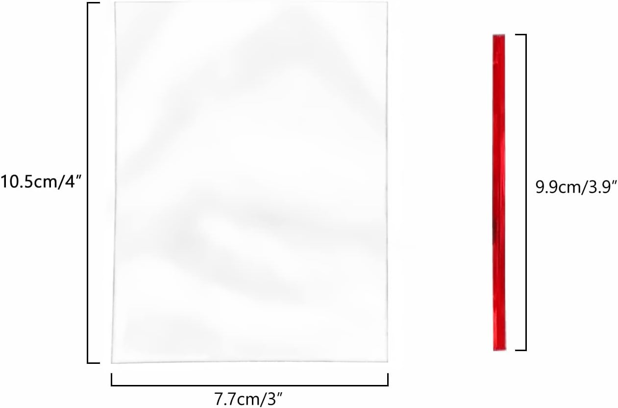 XLSFPY 100PCS Clear Cellophane Bags, 5x7 Small Treat Bags with Ties, Cake Pop Bags, Candy Bags, Goodie Bags, Rice Crispy Treat Bags, Clear Bags for Favors Birthday Party (5'' x 7'')