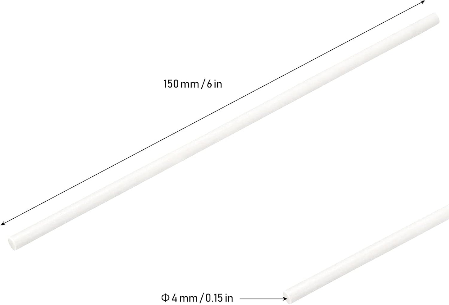 JEUIHAU 2000 PCS 6 Inches Lollypop Sticks, Paper Treat Stick, White Sucker Sticks, Treat Lollipop Sticks