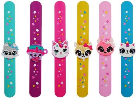 Cat Slap Bracelets for party- Silicone Wristbands Adjustable Party Favors, Classroom Prizes, Carnival Games - Birthday Gifts for Adults(6Pack)-LOCHSOEL