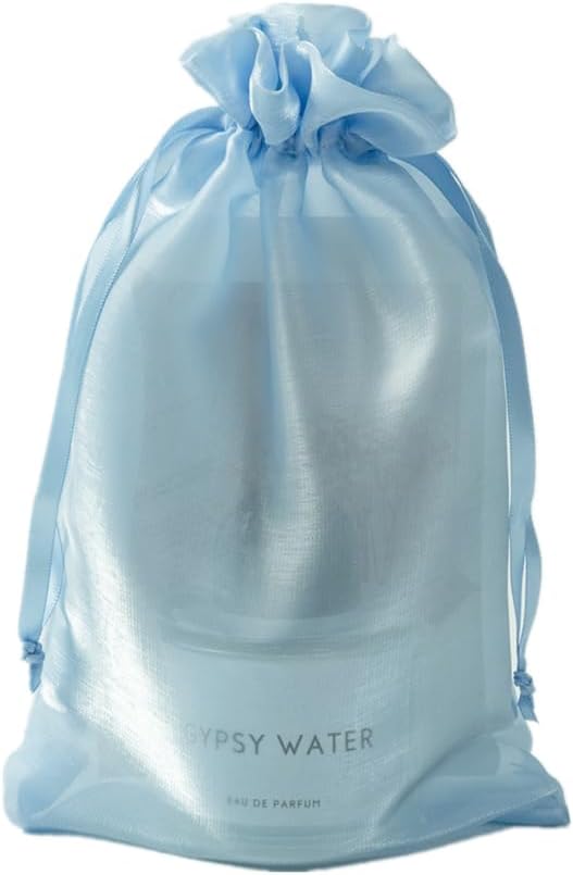 QIANF 20 Pcs Peacock Blue Small Organza Bags 3X4 inch for Wedding Favors with Drawstring, Mini Mesh Gift Bags Jewelry Pouch for Candy Bridal Shower Party Favor Baby Shower Christmas