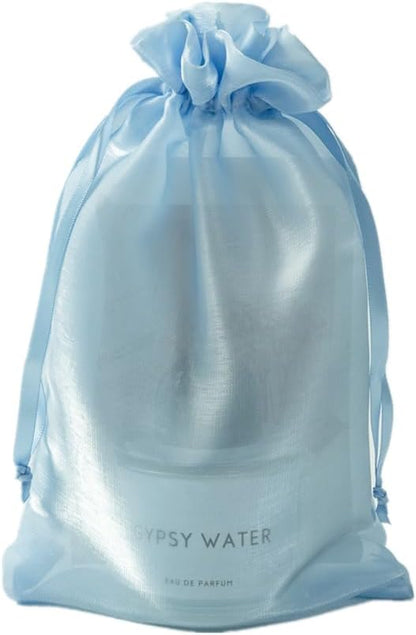 QIANF 20 Pcs Peacock Blue Small Organza Bags 3X4 inch for Wedding Favors with Drawstring, Mini Mesh Gift Bags Jewelry Pouch for Candy Bridal Shower Party Favor Baby Shower Christmas