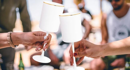 Ciaell 36 Pack Plastic Champagne Flutes - 6 Oz Disposable Champagne Glasses - Square Clear Plastic Toasting Glasses for Party Birthday Anniversary Wedding