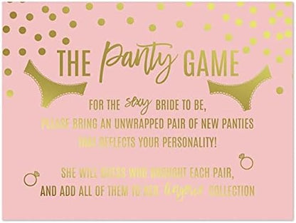 Andaz Press Blush Pink and Metallic Gold Confetti Polka Dots Bachelorette Party Bridal Shower Collection, Scavenger Hunt Game Cards, 20-Pack