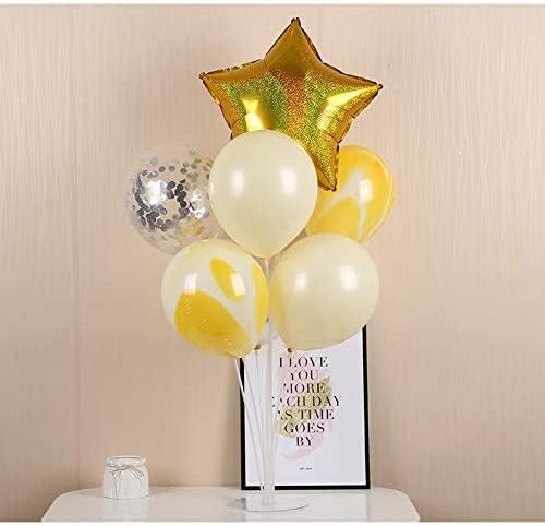 LANGXUN 28" Height Table Balloon Stand Kit for Birthday Party Wedding Decorations, Balloons Arch Kit for Graduation Party and Christmas Balloon Decorations (8 Pack)
