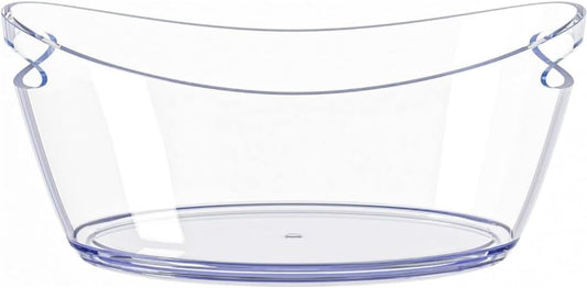 OUKEYI Ice Buckets for Parties, 5.5 Liter Large Clear Acrylic Food Grade Ice Bucket, Mimosa Bar Supplies Beverage Tub for Champagne Beer Sparkling Wine Cocktails, 16.9, Transparent, OUKEYI-100894