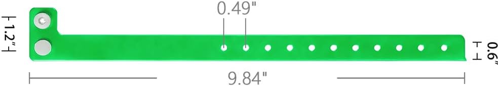 Ouchan Plastic Event Wristbands Neon Green- 100 Pack Vinyl Wristbands for Party