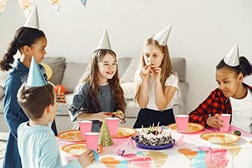 DecorRack 20 Party Cups 12 oz Disposable Plastic Cups for Birthday Party Bachelorette Camping Indoor Outdoor Events Beverage Drinking Cups (Black, 20)