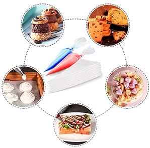 100 Pieces Piping Bags Disposable -16 inch Tipless Piping Bags | Pastry Bags | Icing Bags | Frosting Bags for Cake Cookies Baking Decorating