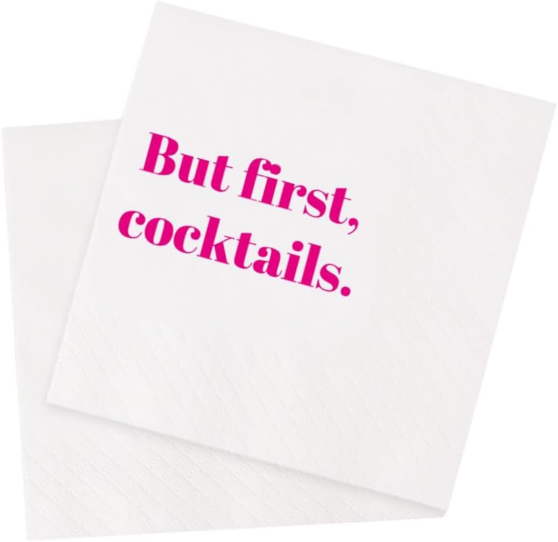 Funny Cocktail Napkins 100Pcs Funny Quotes Saying Disposable Paper Party Napkins 4.5 x 4.5 Two-ply (I Feel Sorry For People Who Don’t Know Us Napkins)