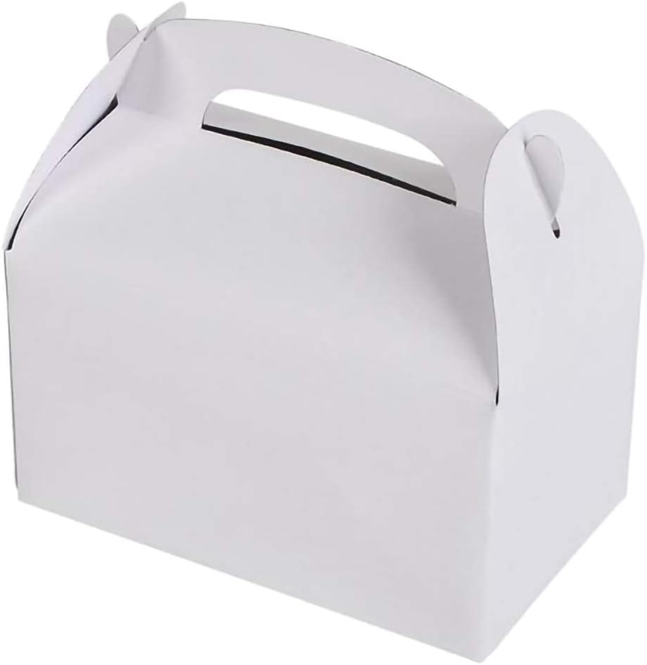 The Dreidel Company Gable Treat Boxes, Party Favors, 6.25" x 3.5" x 3.5" Inch Box, 25-Pack (Assorted)